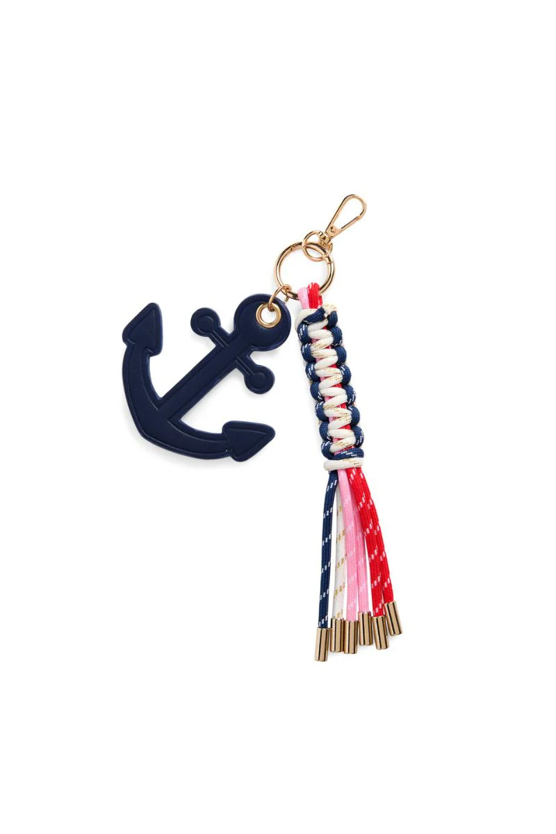 Shiraleah Anchor Bag Charm Key Ring Navy - Image 3