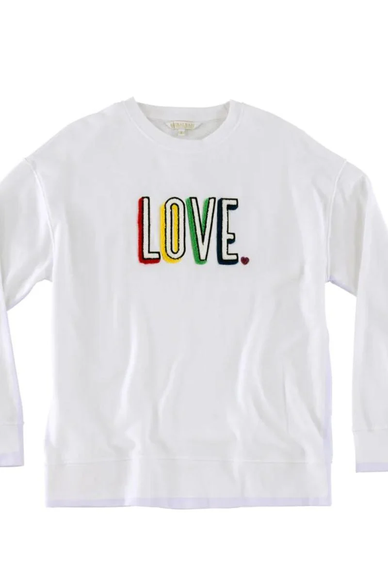 Shiraleah "Love" White Sweatshirt Large - Image 2