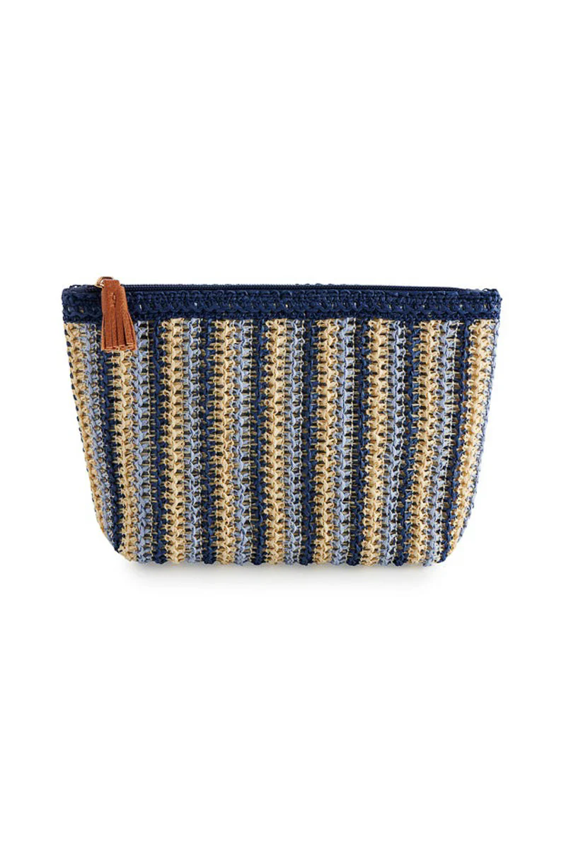 Shiraleah Maya Zip Pouch Blue - Image 2