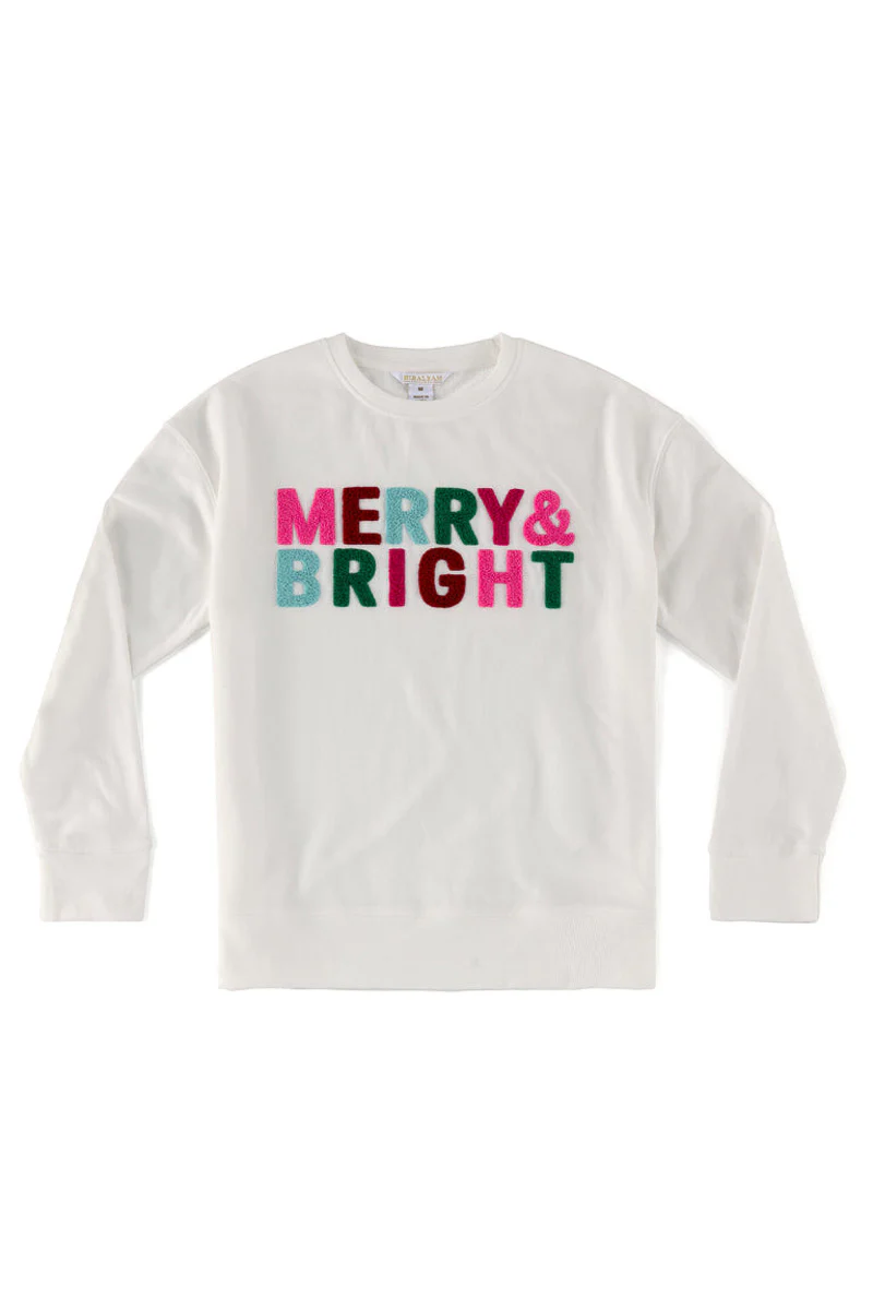 Shiraleah Merry & Bright Sweatshirt Ivory Small - Image 2