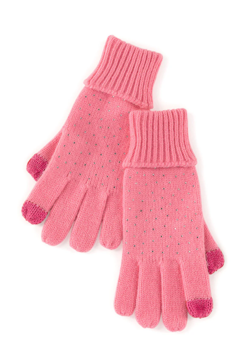 Shiraleah Natalia Touchscreen Gloves Pink - Image 2