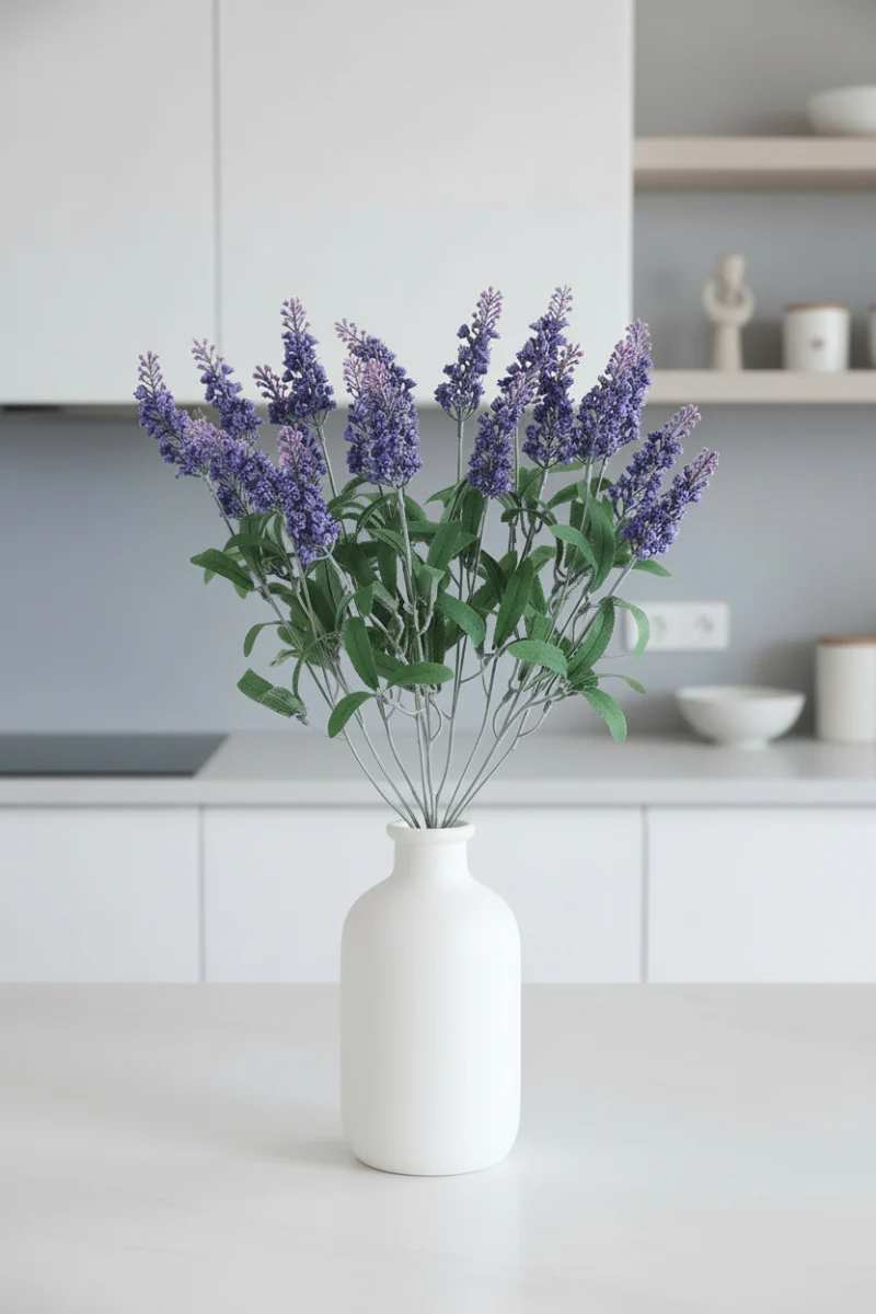 Faux Lavender Bush 16" Lavender