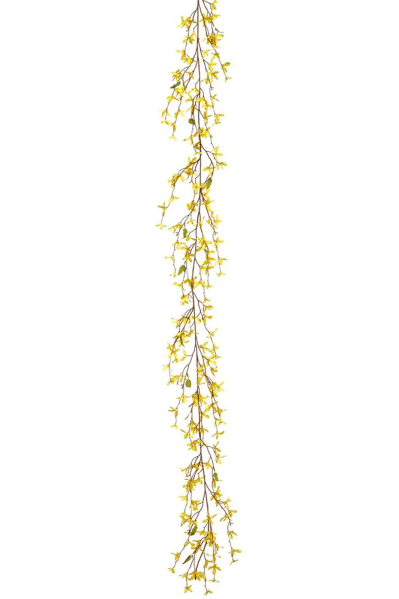 Faux Forsythia Garland 6' Yellow