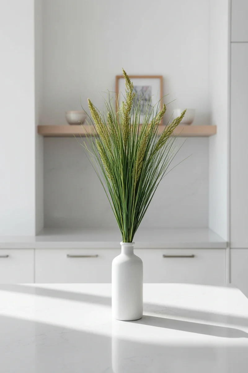 Faux Grass Bush 31" Two Tone Green
