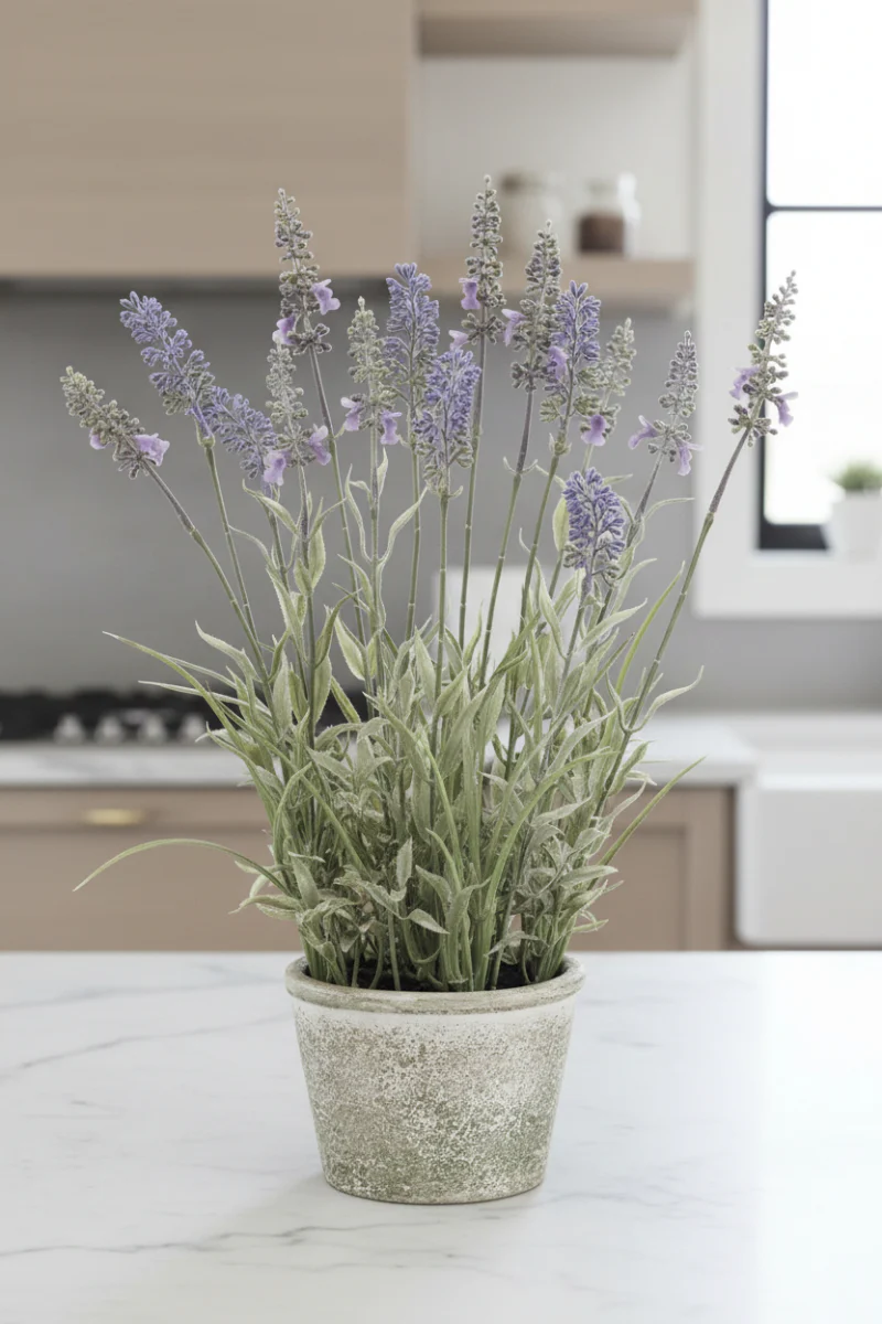 Faux Lavender Potted 15.5"