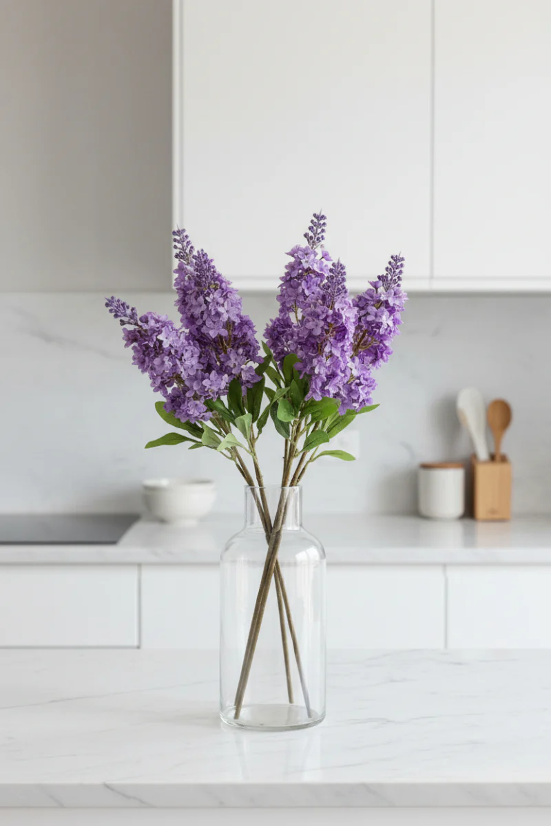 Faux Lilac Spray 25" Lavender