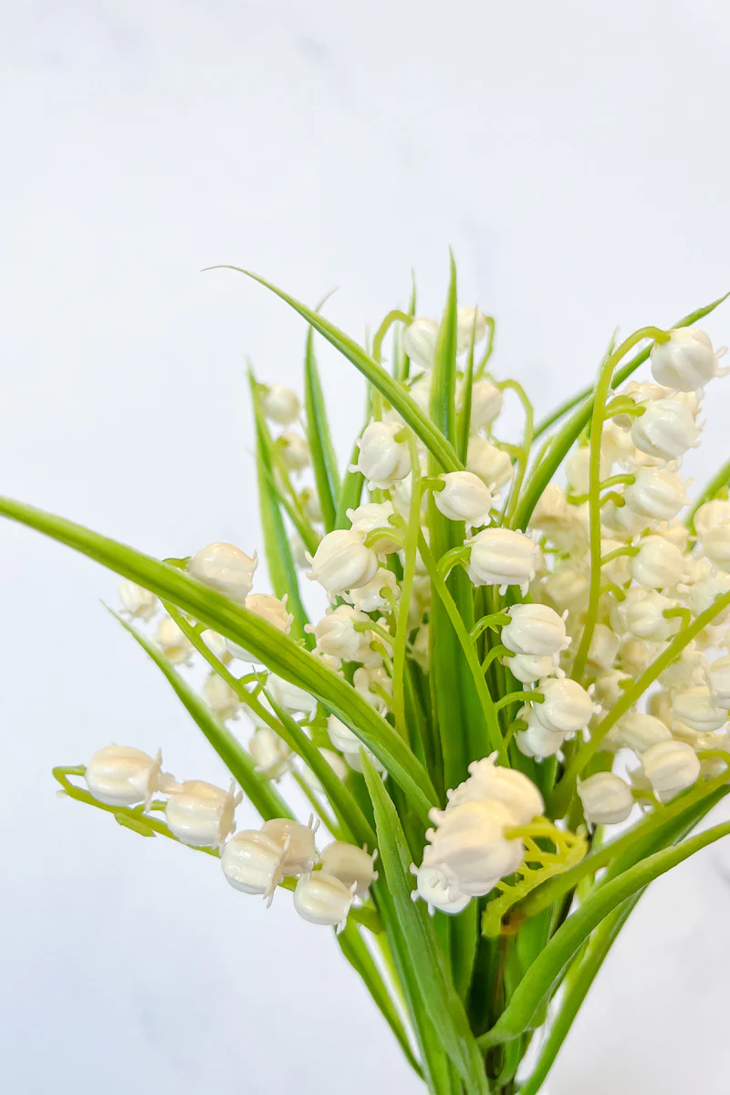 Faux Lily Of The Valley Bush 12" White