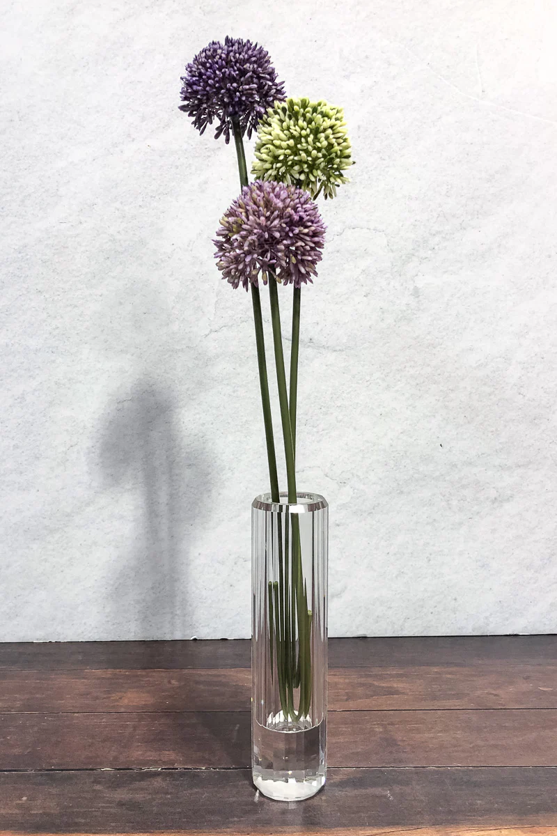 Faux Allium Spray 17.5" Lavender