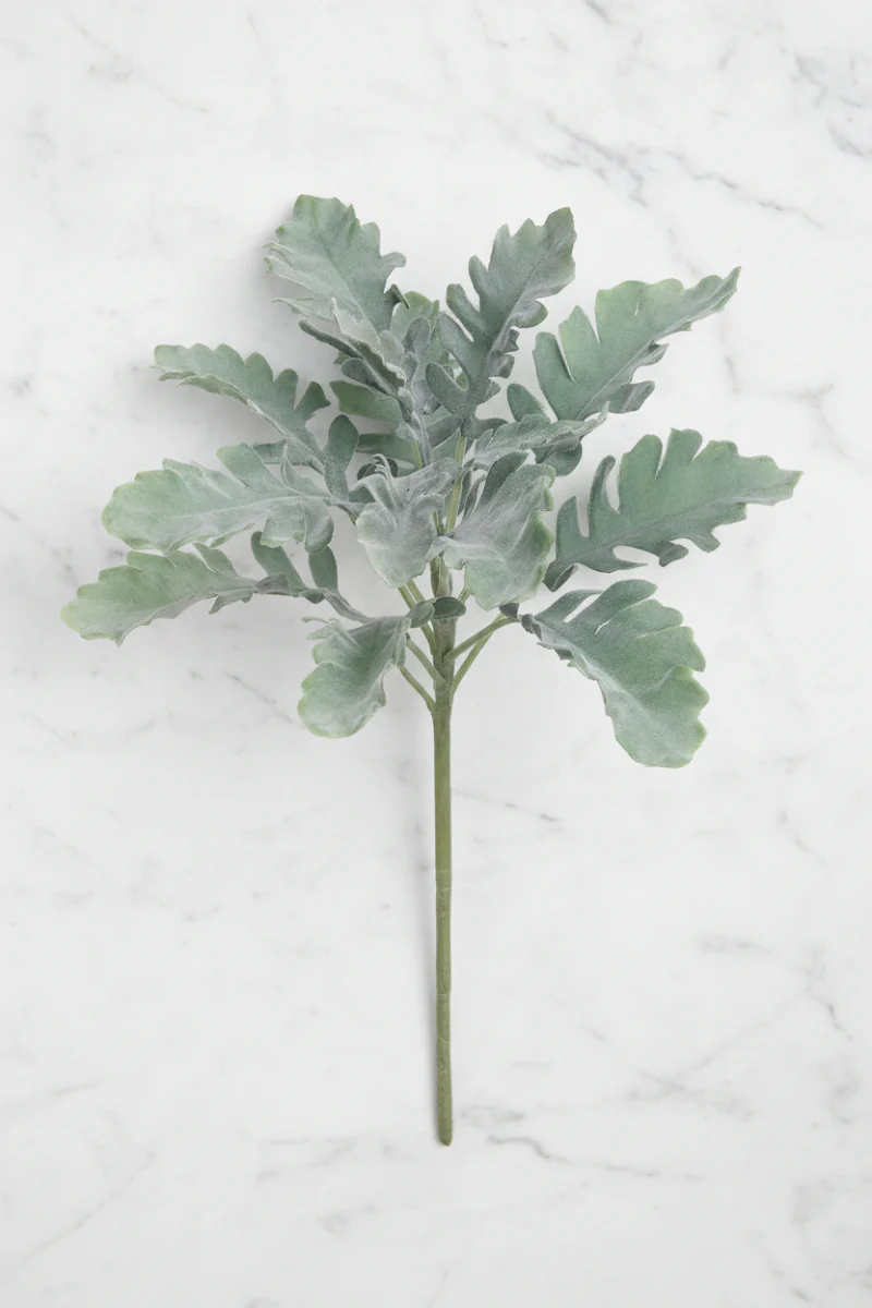Silk, Spray Dusty Miller 12"
