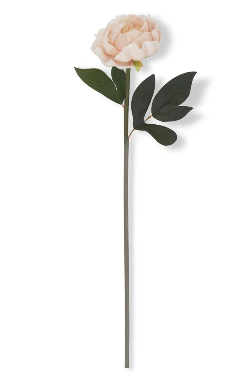 Faux Real Touch Peony Stem 20" Light Peach