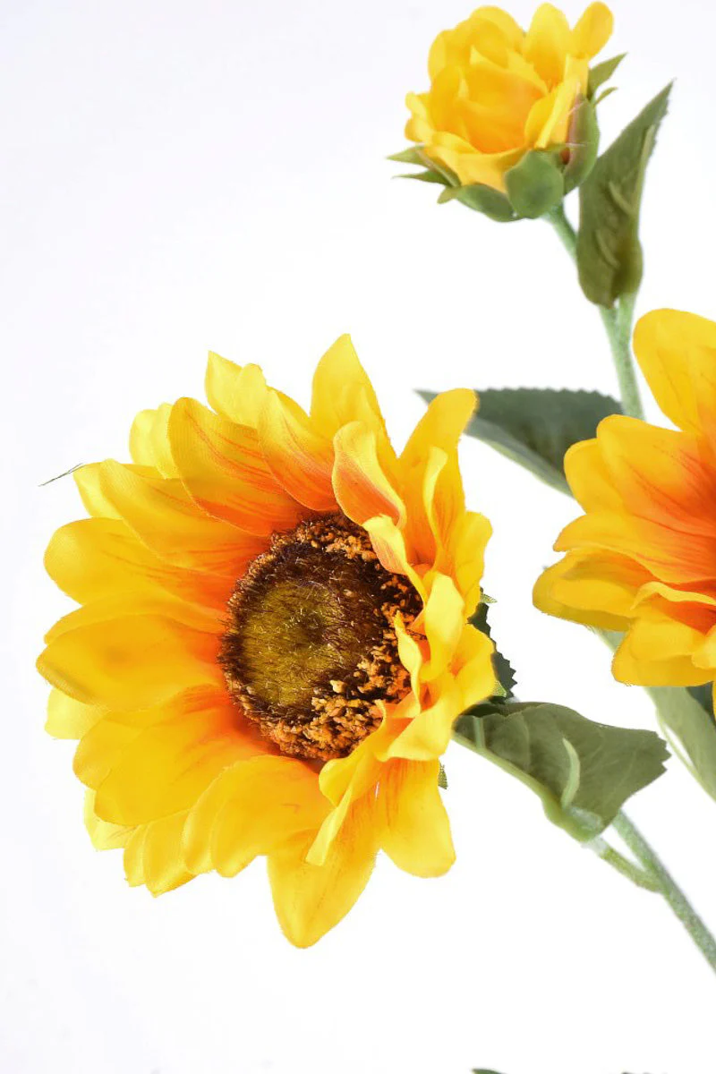 Faux Sunflower Spray 25.5" Yellow