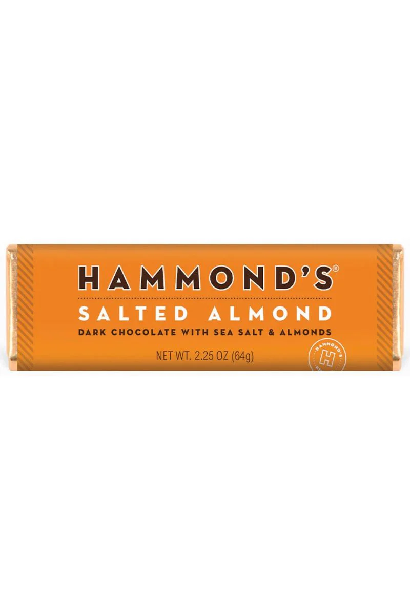 Hammond's Salted Almond Dark Chocolate Bar - Image 2