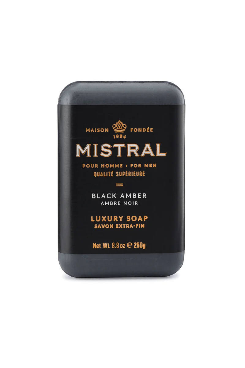 Mistral Bar Soap Black Amber 250g - Image 2