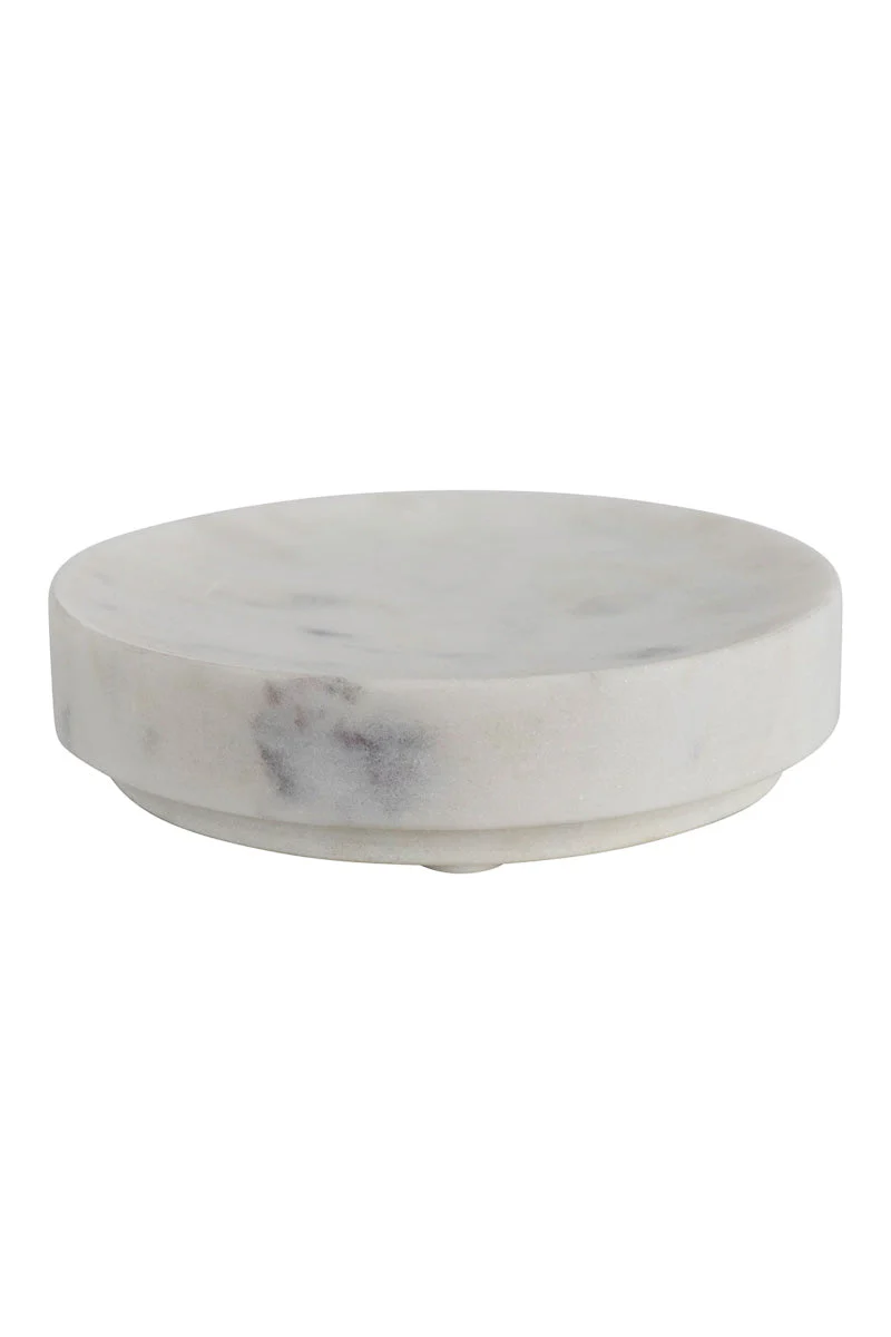 Creative Co-Op Marble Soap Dish White - Image 2
