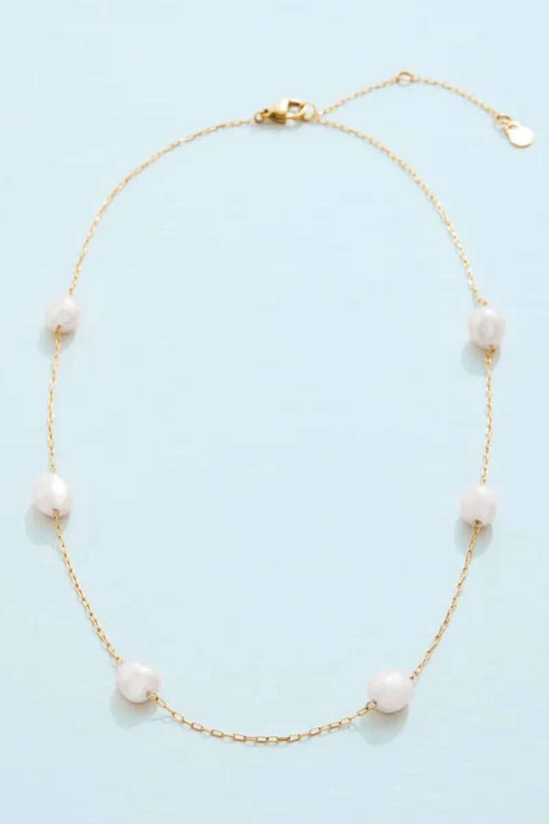 Spartina Splash Collection Buckingham Necklace 18" Pearl