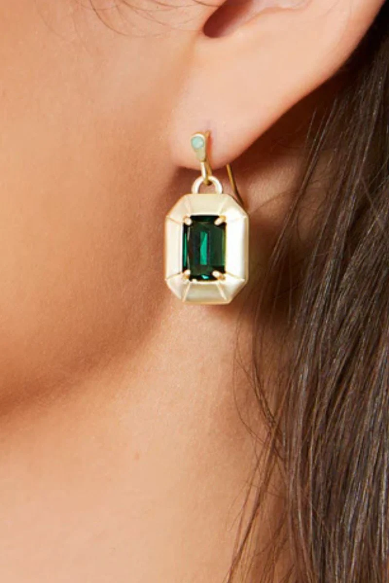 Spartina Chateau Earrings Dark Green