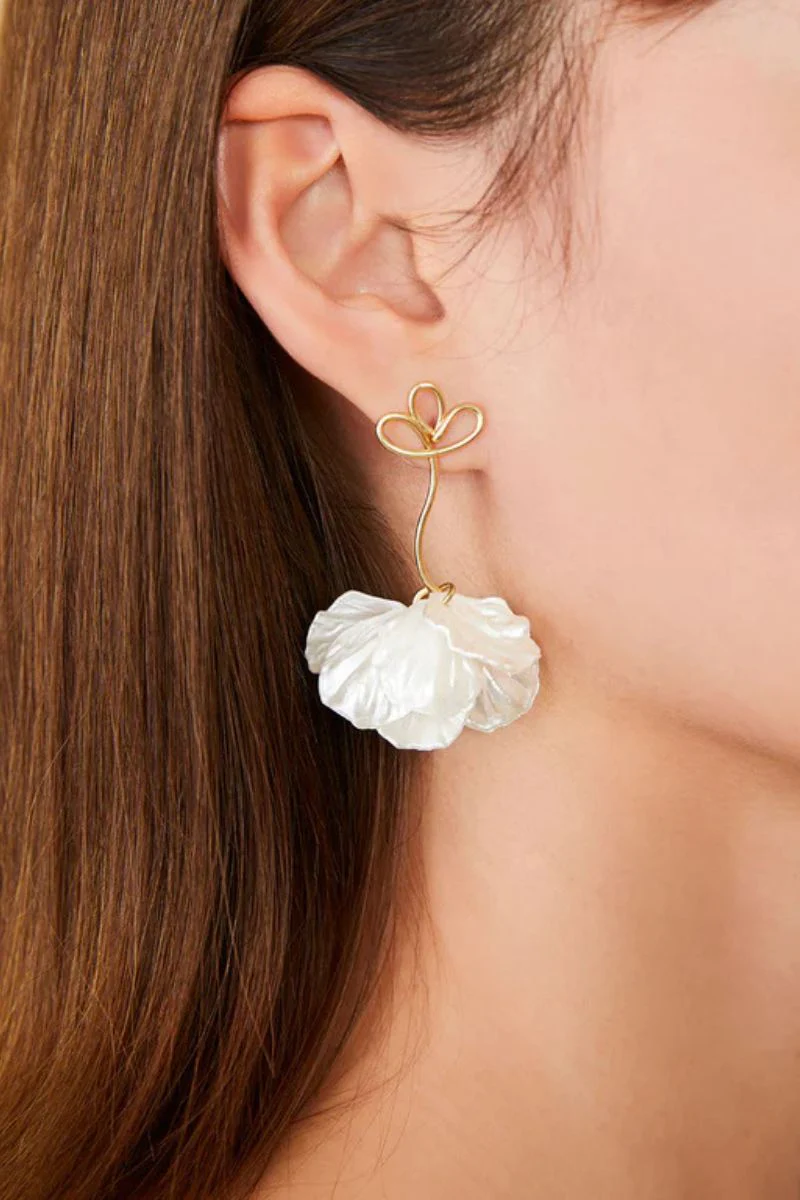 Spartina Corolla Stem Earrings Gold - Image 2