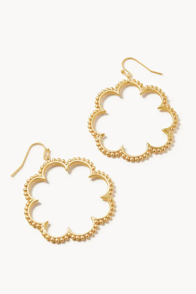 Spartina Dotted Daisy Earrings Gold - Image 2