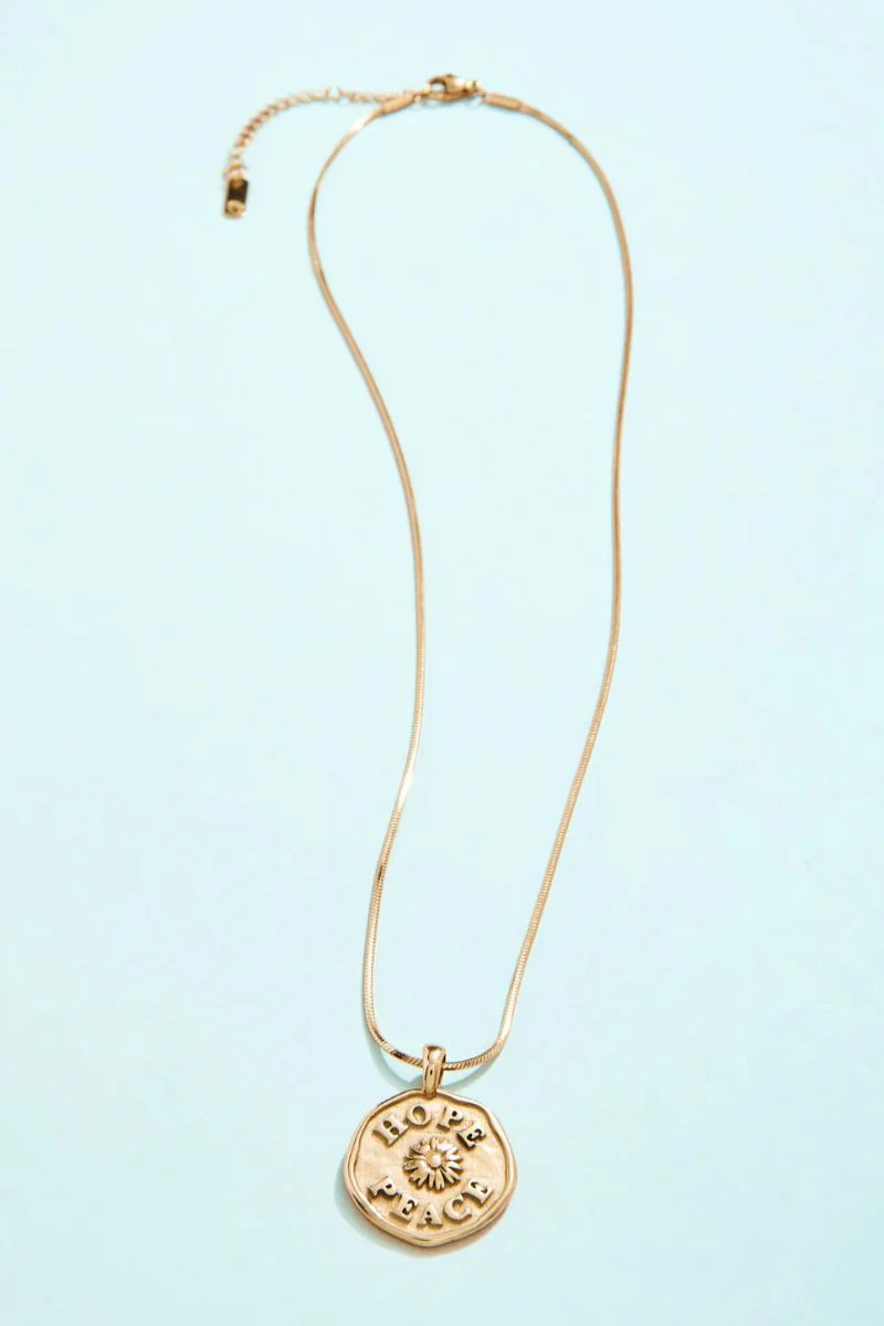 Spartina Hope & Peace Talisman Necklace 18" Multi - Image 3