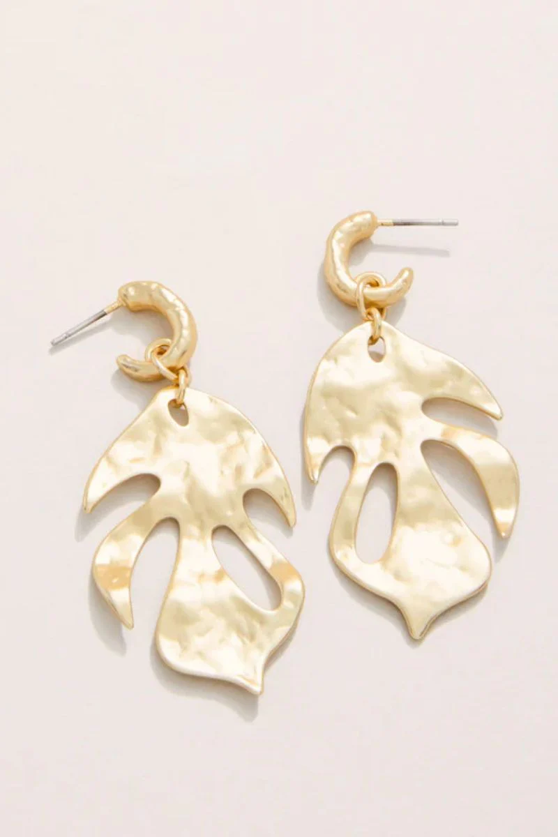Spartina Kai Leaf Earrings Gold - Image 2