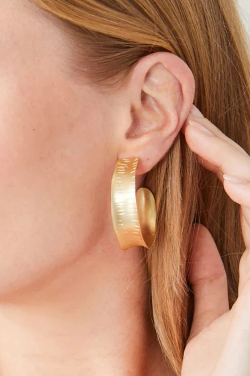 Spartina Queenie Hoop Earrings Gold