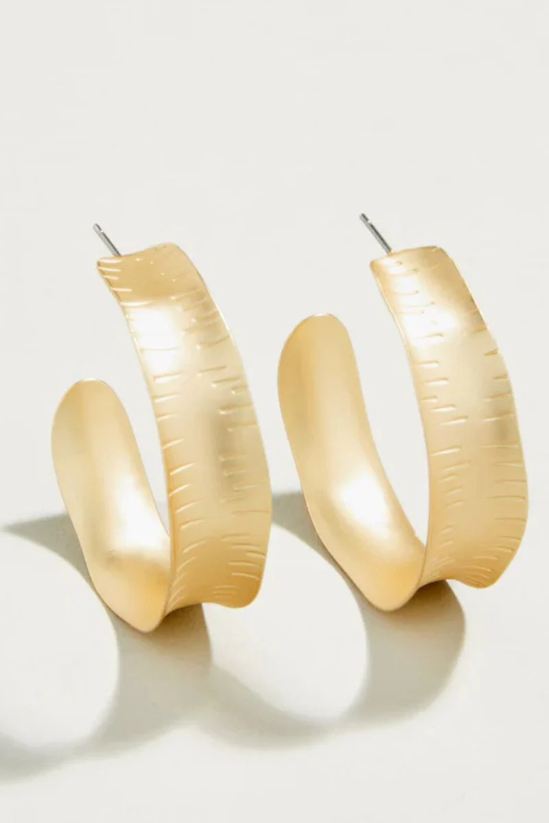 Spartina Queenie Hoop Earrings Gold - Image 2