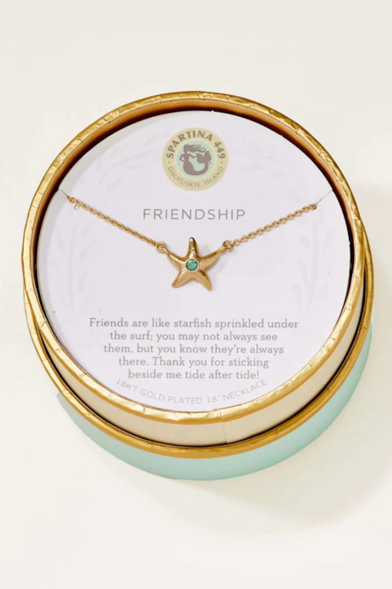 Spartina Sea La Vie Friendship Starfish Necklace Gold
