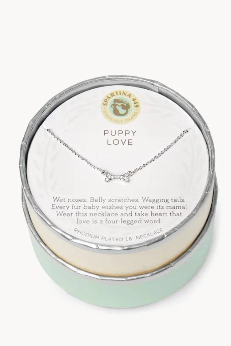 Spartina Sea La Vie Necklace 18" Puppy Love Silver