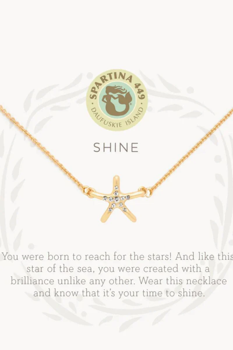 Spartina Sea La Vie Necklace 18" Shine Starfish Gold