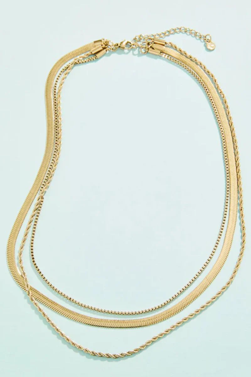 Spartina Splash Collection Folly Field Layered Necklace 18" Gold - Image 2