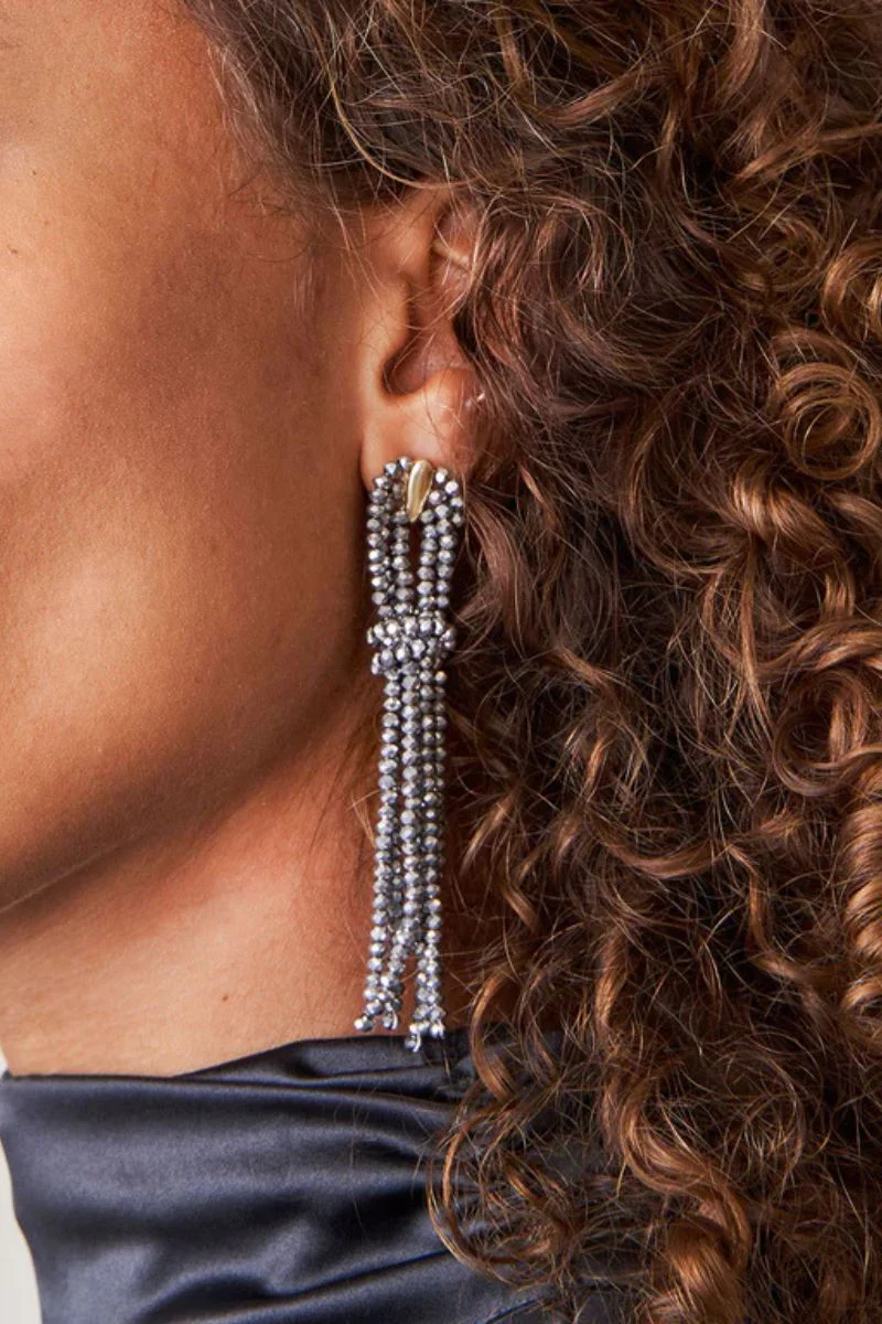 Spartina Twisted Tassel Earrings Silver - Image 2