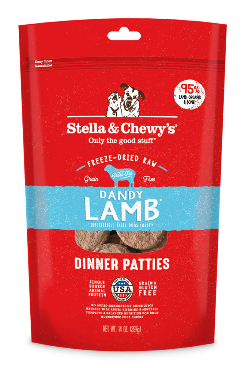 Stella & Chewy's Freeze Dried Raw Dandy Lamb Dinner Patties 14 oz
