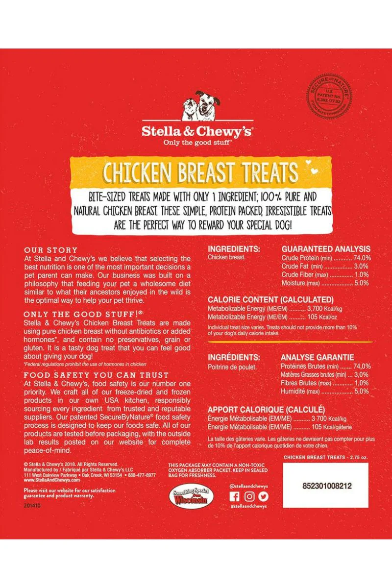 Stella & Chewy's Freeze Dried Single Ingredient Chicken Breast 2.75 oz - Image 2