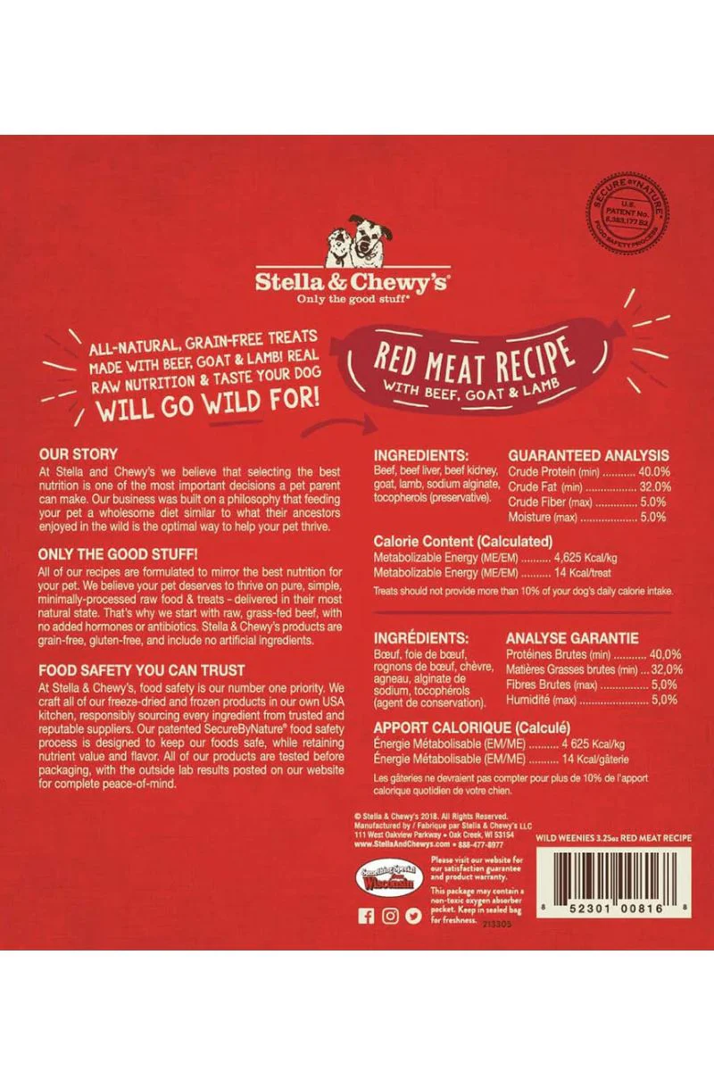 Stella & Chewy's Freeze Dried Wild Weenies Red Meat 3.25 oz - Image 2