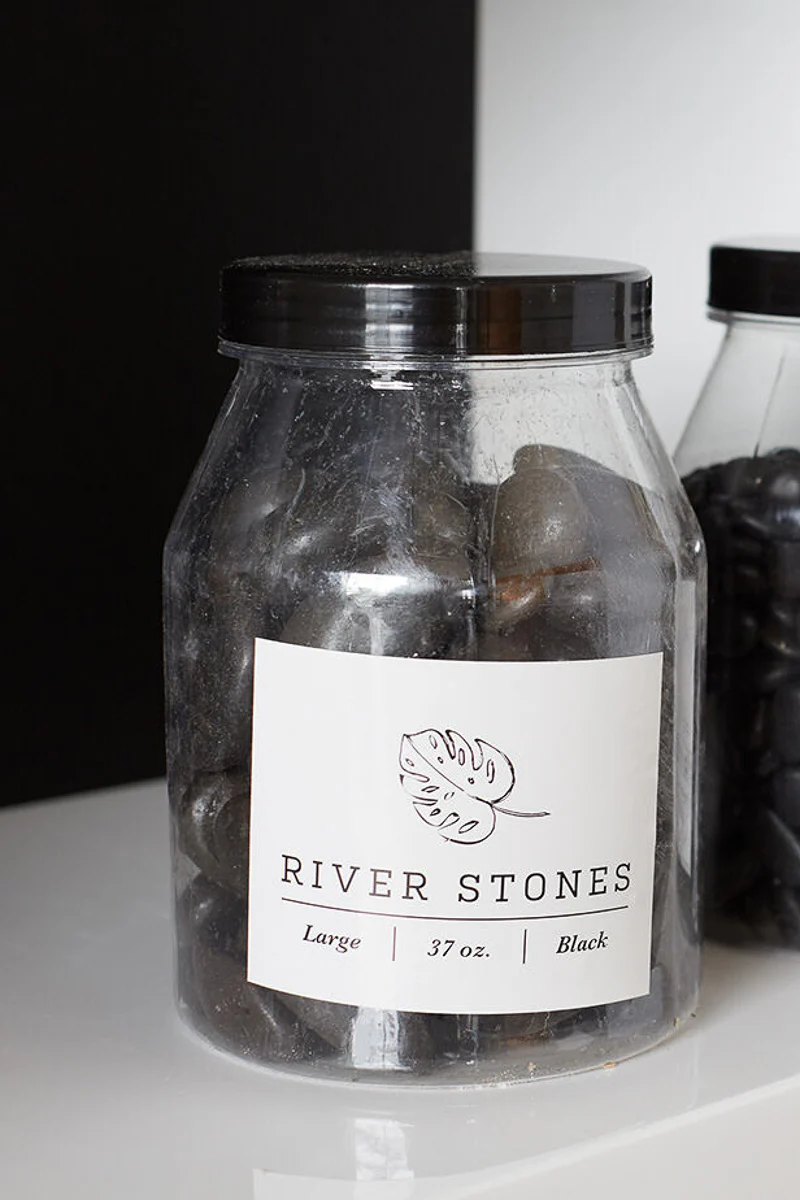 River Stones Large 37 oz Black