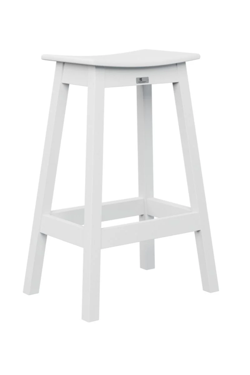 Berlin Gardens Saddle Bar Stool White