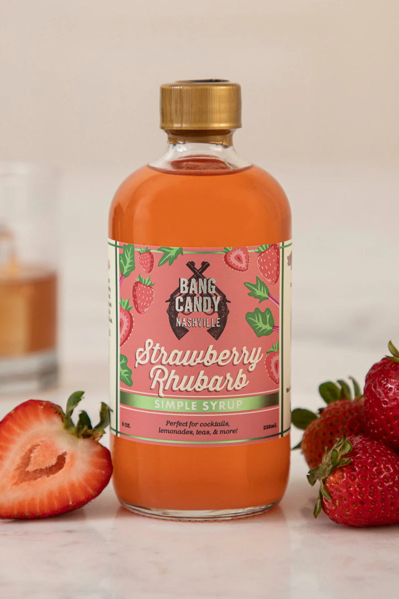 Strawberry Rhubarb Simple Syrup 8 oz