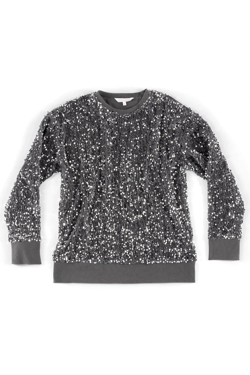 Shiraleah Fiesta Sweatshirt Silver Large - Image 2