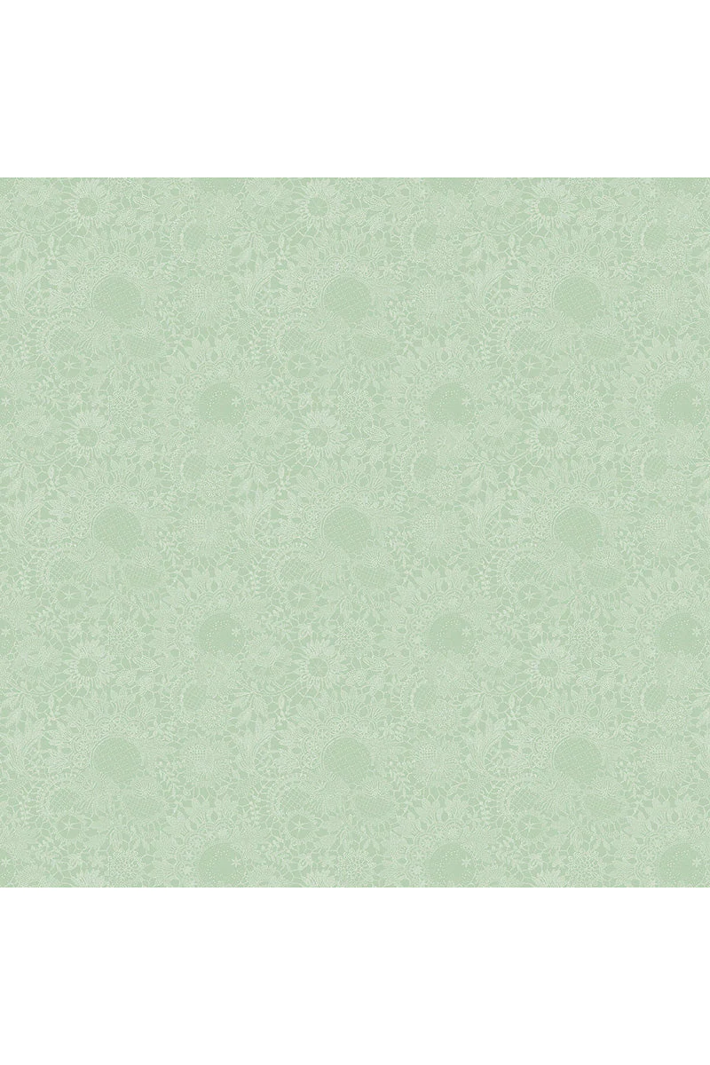 Garnier-Thiebaut Mille Guipures Tablecloth 71"x71" Jade - Image 2