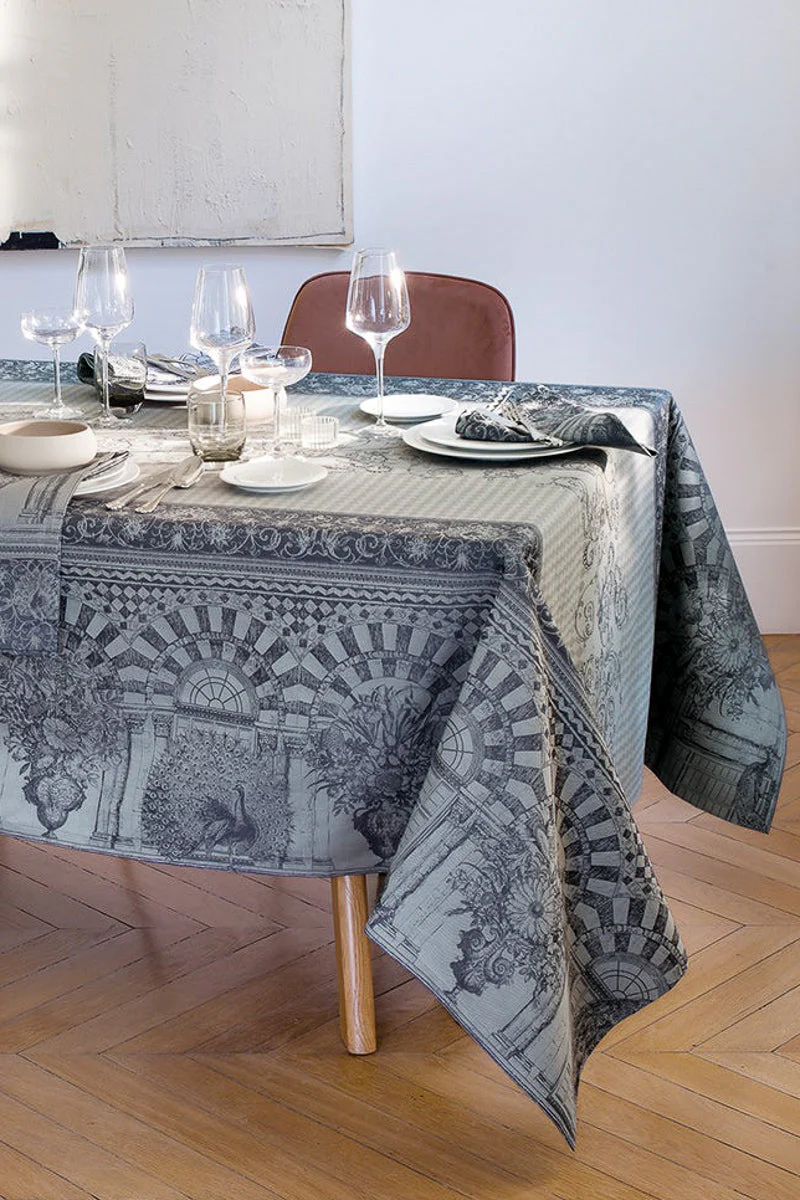 Garnier-Thiebaut Arcades Tablecloth 69"x69" Cendre