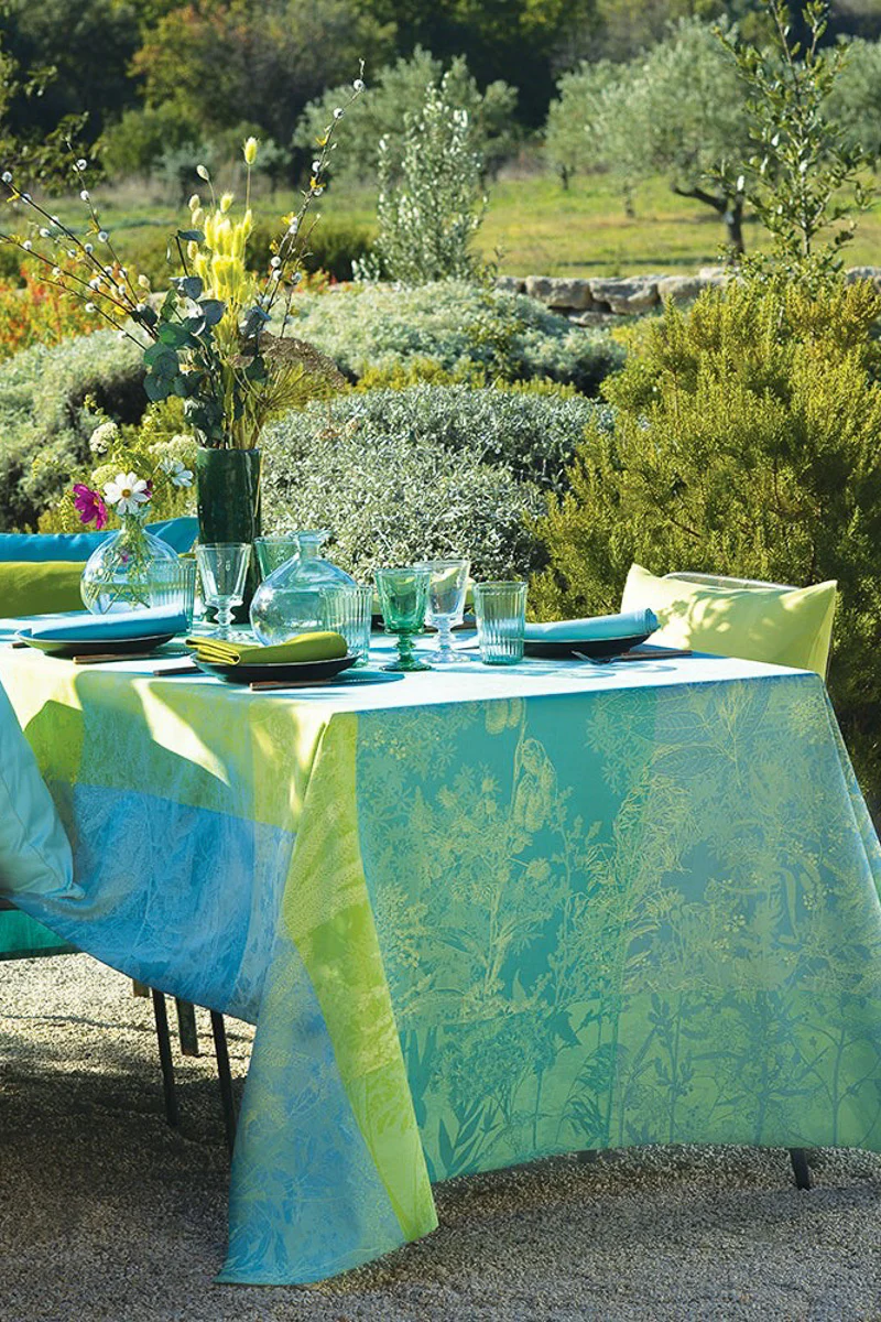 Garnier-Thiebaut Esprit Jardin Tablecloth 61"x61" Prairie - Image 3
