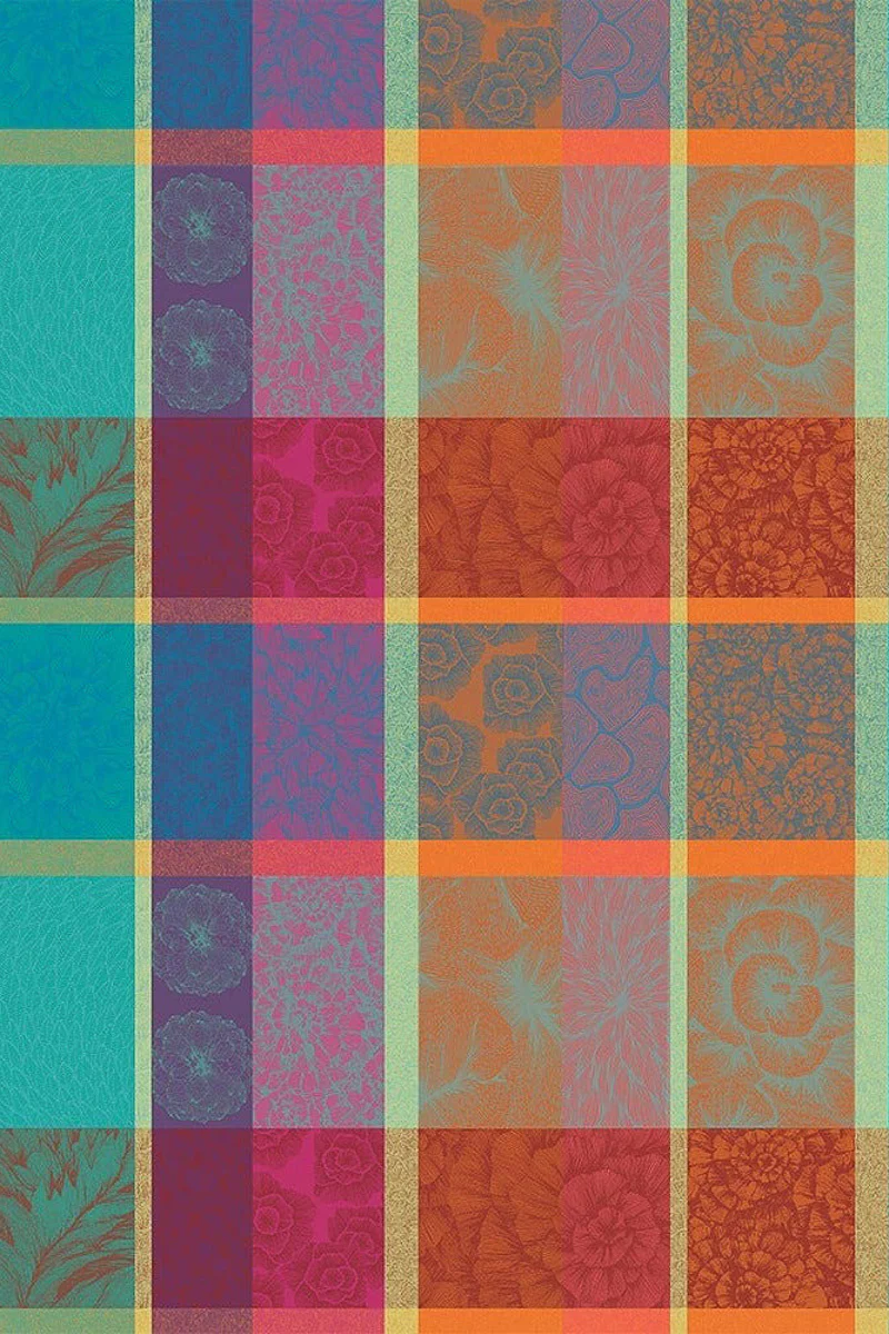 Garnier-Thiebaut Mille Petales Tablecloth 71"x71" Floralies - Image 4