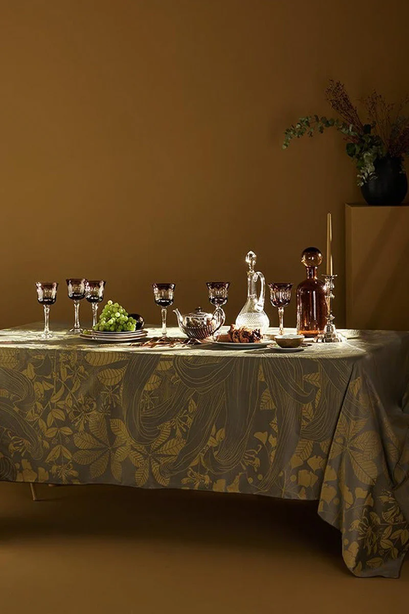 Garnier-Thiebaut Super Nature Tablecloth 71"x71" Or Pale - Image 2