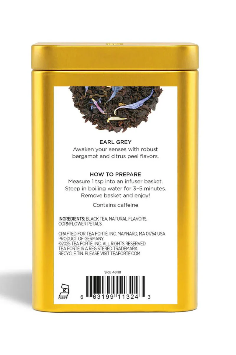 Tea Forte Loose Leaf Tea Canister Earl Grey Tea - Image 2