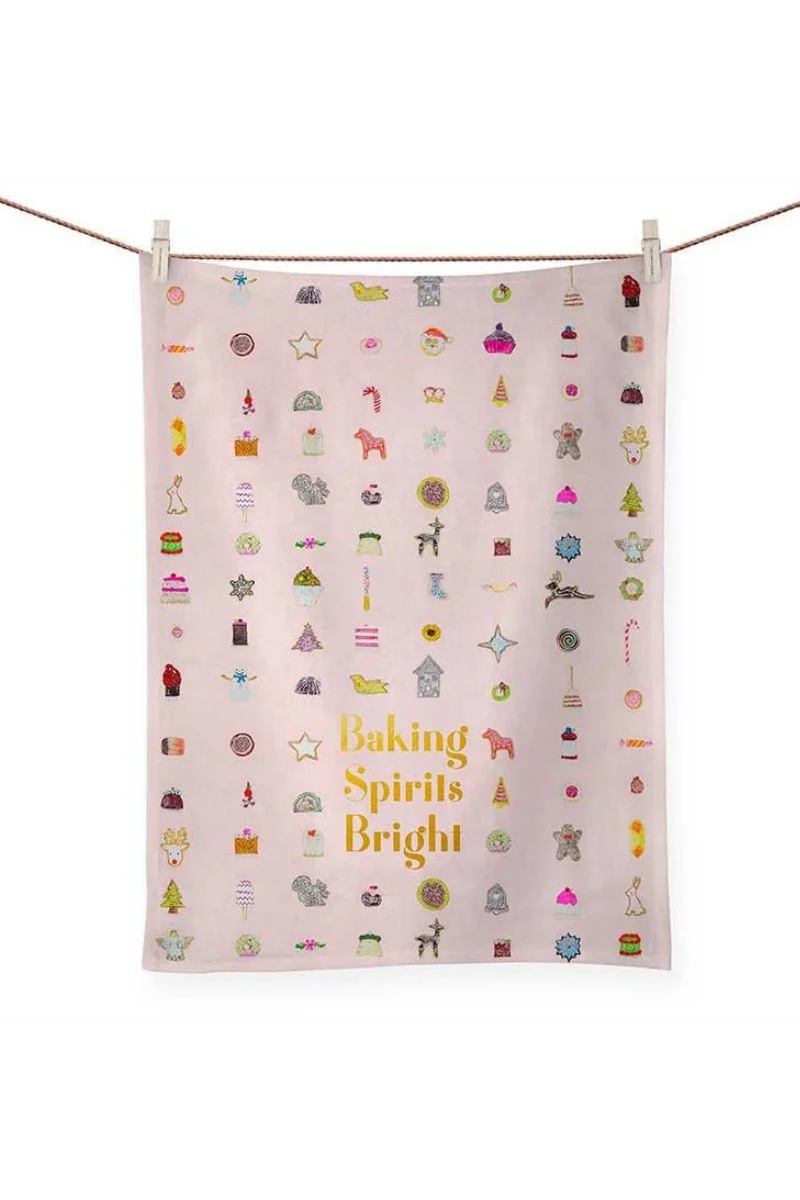 TEA TOWEL HOL BAKING SPIRITS