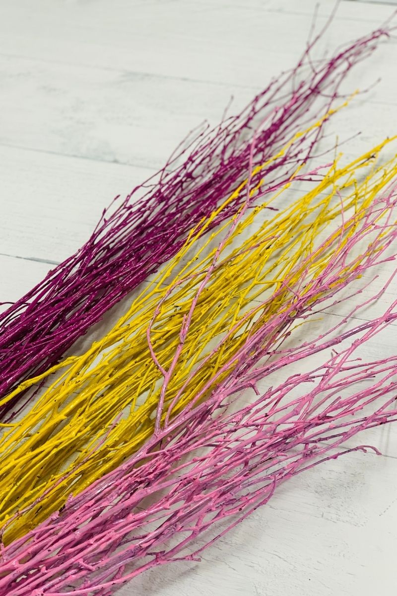 Birch Tips, Painted 36"-48" Bunch Pink - Image 2