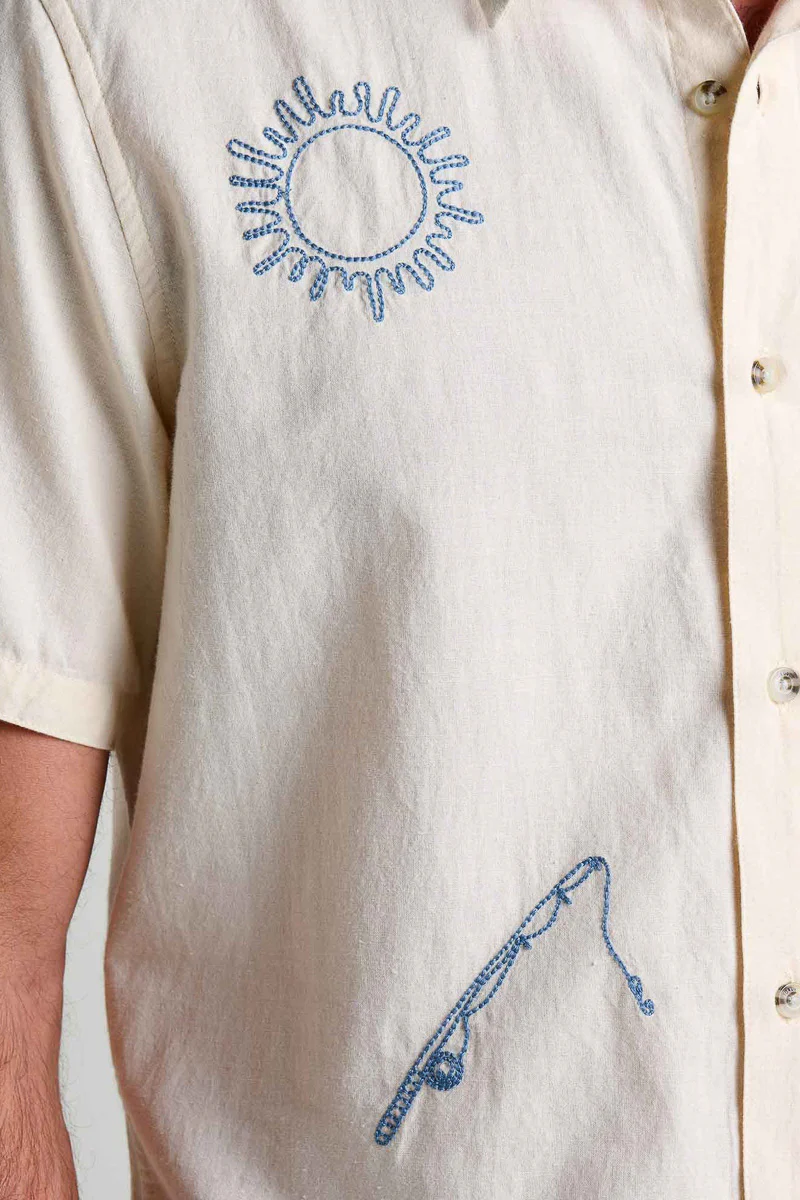 Toad & Co Men's Airscape Short Sleeve Shirt Large Salt Embroidered - Image 4