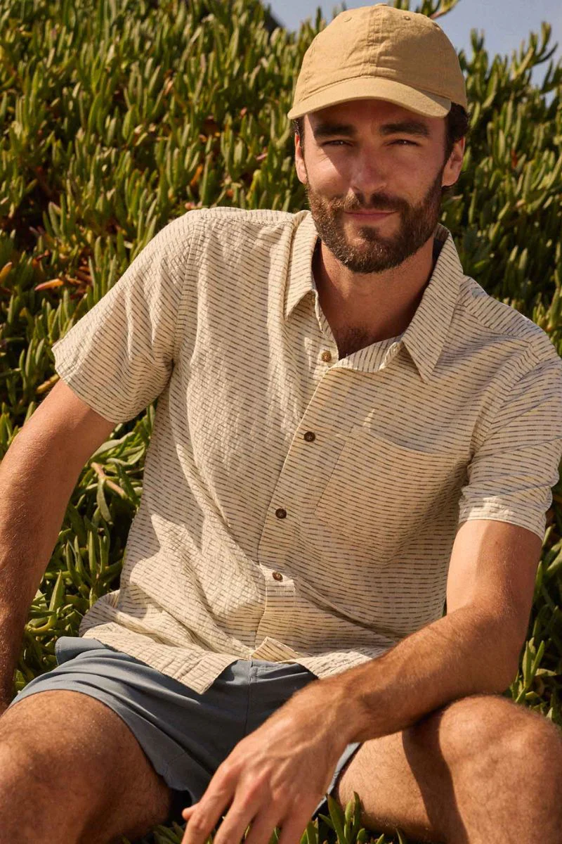 Toad & Co Men's Harris Short Sleeve Shirt Medium Salt - Image 4