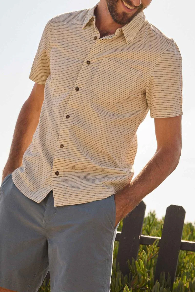 Toad & Co Men's Harris Short Sleeve Shirt Medium Salt - Image 5