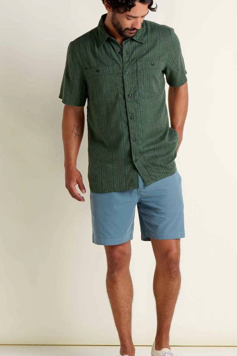 Toad & Co. Mens Taj Hemp Shirt XL Cilantro Dobby
